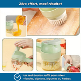 Coup'Chef – Découpe-légumes électrique multifonction USB rechargeable | Hachoir, râpe et mixeur de cuisine