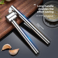 Presse-ail robuste en inox 304 à manche long 18 cm